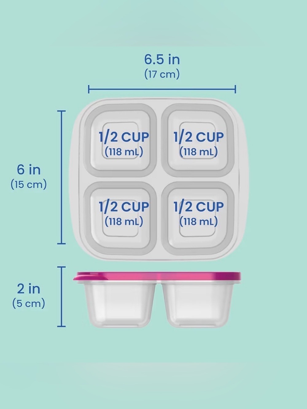 Bentgo Easyboxes 4-Compartment Snack Containers - 4 with Multi Color Lids NWOT - Picture 10 of 10